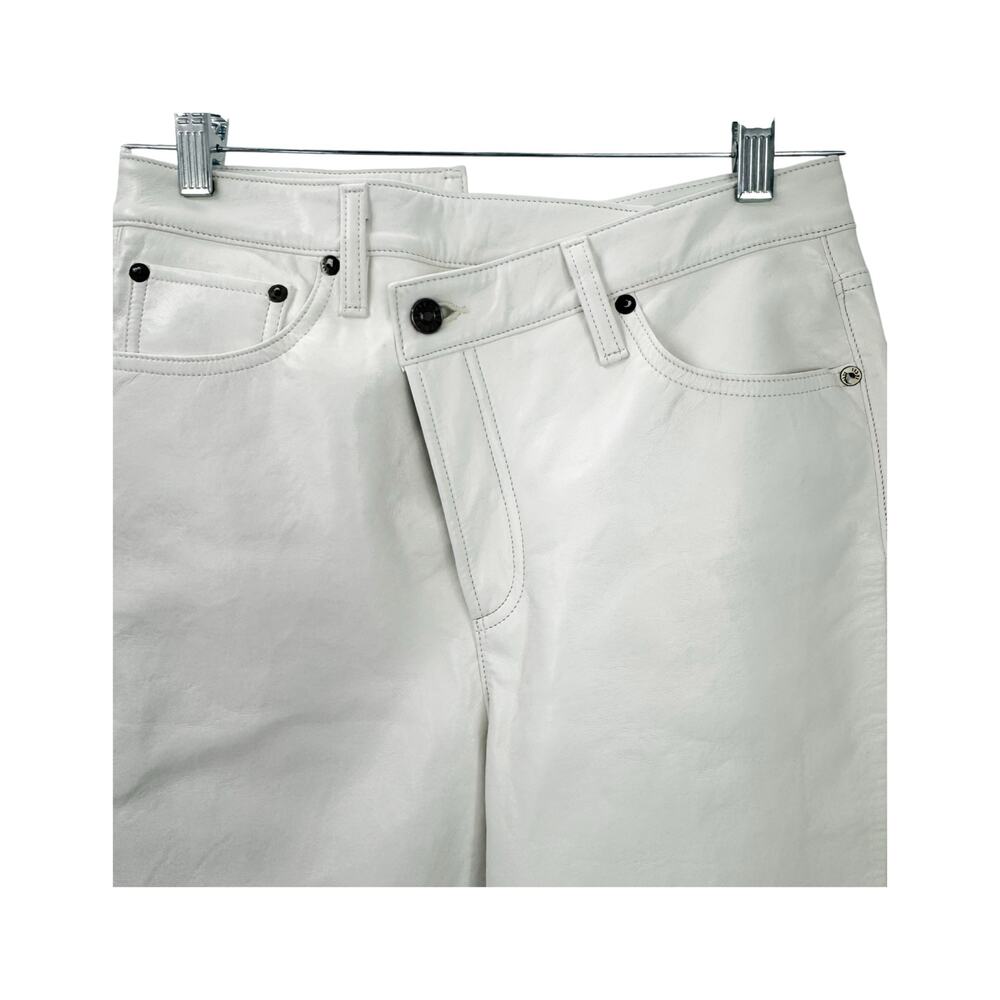 Agolde A9082-1285 Recycled Leather Criss Cross Straight Lace White Size 26 NWT - Picture 9 of 13